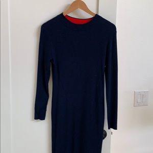 JCrew Navy Knit Body Con Maxi